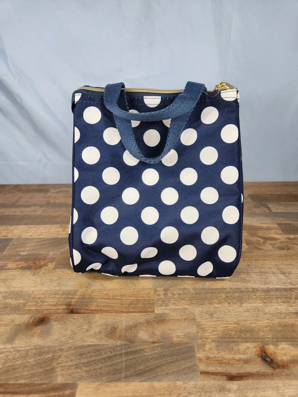 kate spade  Navy White Polka Dot Lunch Tote